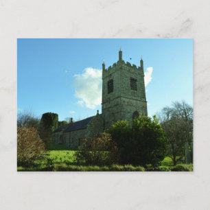 Colan Church bij Newquay Cornwall Engeland Briefkaart