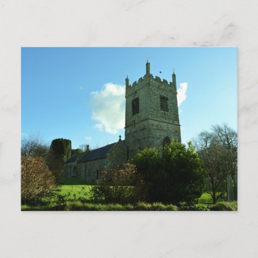 Colan Church bij Newquay Cornwall Engeland Briefkaart (Voorkant)