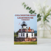 Colchester Reef Lighthouse, Vermont Briefkaart (Staand voorkant)