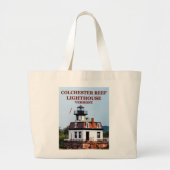 Colchester Reef Lighthouse, Vermont Canvas tas (Voorkant)