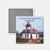 Colchester Reef Lighthouse, Vermont Magnet (Voorkant / Achterkant)