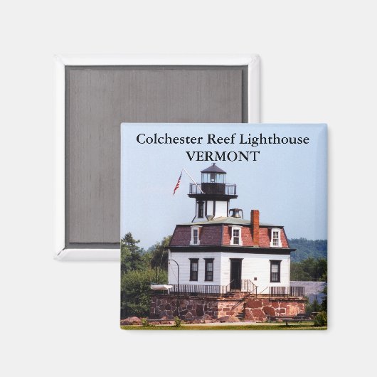 Colchester Reef Lighthouse, Vermont Magnet (Voorkant / Achterkant)