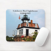 Colchester Reef Lighthouse, Vermont Mousepad Muismat (Met muis)