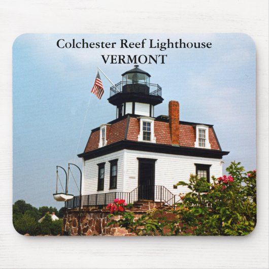 Colchester Reef Lighthouse, Vermont Mousepad Muismat (Voorkant)