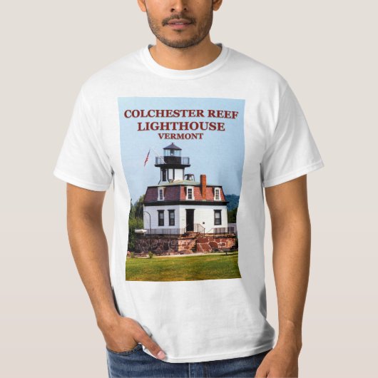 Colchester Reef Lighthouse, Vermont T-Shirt (Voorkant)