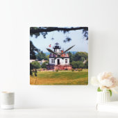 Colchester Reef Lighthouse, Vermont Wall Clock Vierkante Klok (Huis)