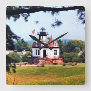Colchester Reef Lighthouse, Vermont Wall Clock Vierkante Klok