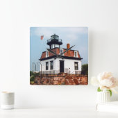 Colchester Reef Lighthouse, Vermont Wall Clock Vierkante Klok (Huis)