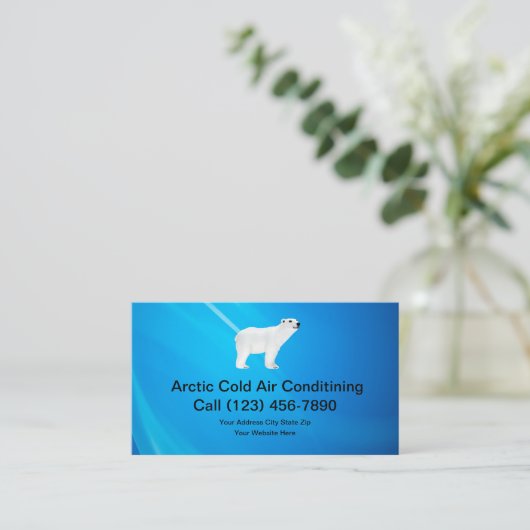 Cold Air Conditioning Service Visitekaartje (Staand voorkant)