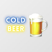 Cold Beer Convenience Store-gasstation Raamsticker (Vel)