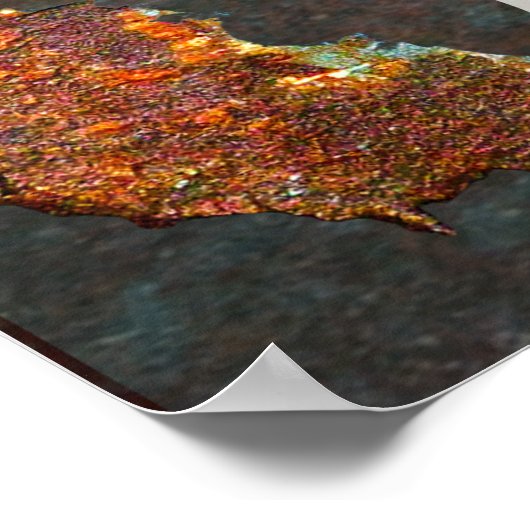 Cold BEER  sign rusty retro derelict Poster (Hoek)