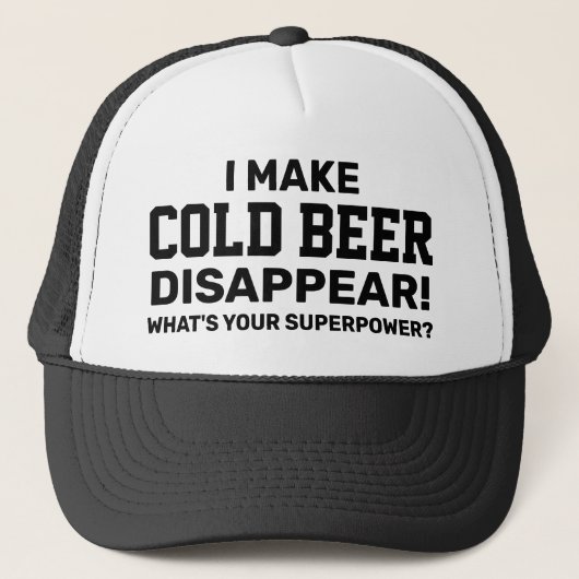 Cold Beer Trucker Hat (Pas het aan!) Pet (Voorkant)