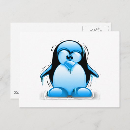 Cold Blue Tux Briefkaart (Voorkant / Achterkant)