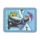 COLD BOTTOM WARM HEART PENGUIN CHRISTMAS MAGNET MAGNEET (Horizontaal)