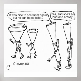 Cold Brass White Poster