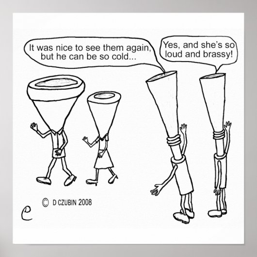 Cold Brass White Poster (Voorkant)