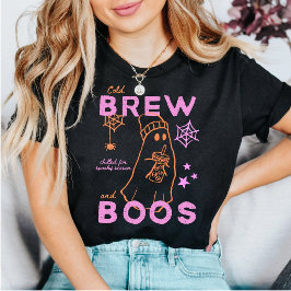 Cold Brew And Boos Schattig spooky Halloween-koffi T-shirt
