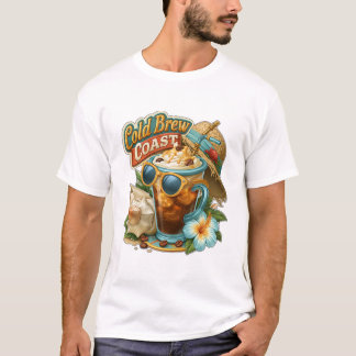 Cold Brew Coast Beach Ijs Koffie T-shirt