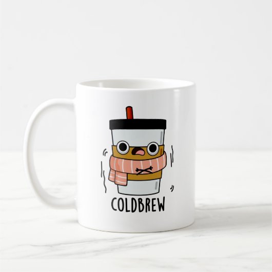 Cold Brew Funny Freezing Coffee Pun Koffiemok (Links)