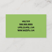 Cold Children's Entertainer Circus Visitekaartje (Achterkant)