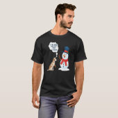 cold cold snow ice snowman snowball cold winter  1 t-shirt (Voorkant volledig)