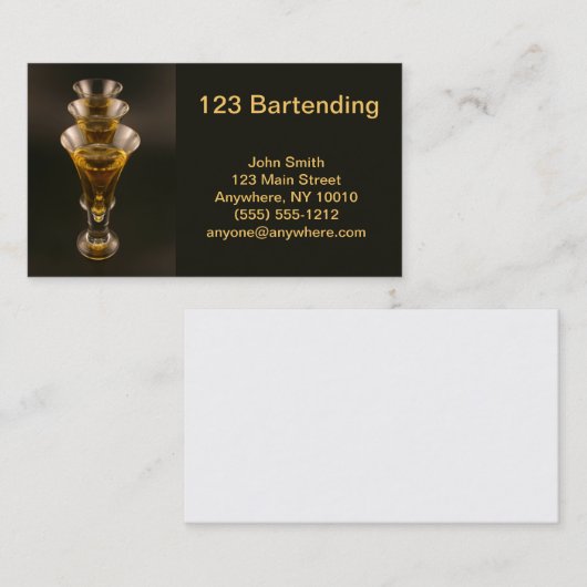 Cold Cordials Visitekaartje (Voorkant / Achterkant)