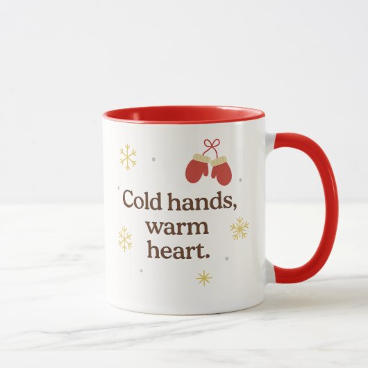 Cold Hands, Warm Heart | Cozy Winter Mug Mok (Rechts)