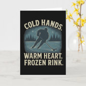 Cold Hands Warm Heart Frozen Rink – Ice Hockey Win Kaart (Gele Bloem)