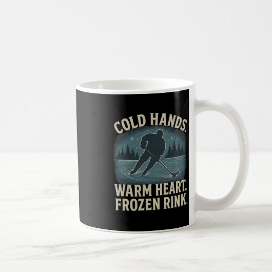 Cold Hands Warm Heart Frozen Rink – Ice Hockey Win Koffiemok (Rechts)