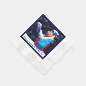 Cold KerstCaroler Cocktail Paper Napkins Servetten (Hoek)