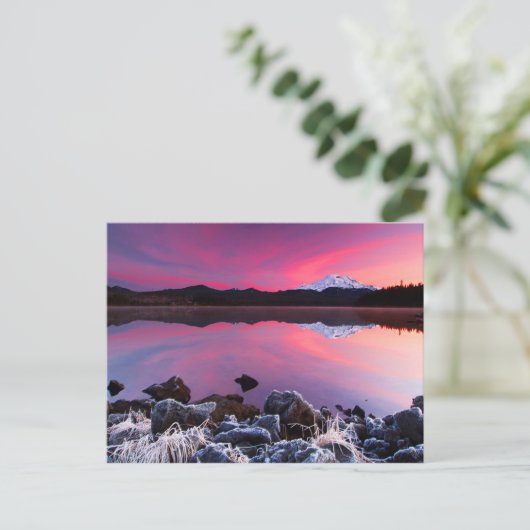 Cold Lake Sunset Briefkaart (Staand voorkant)