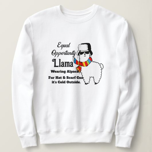 Cold Llama Sweatshirt - Funny Women's Hoodie (Design voorkant)