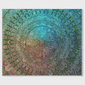 Cold Metal Flower Mandala Cadeaupapier (Vlak)