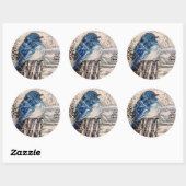 cold Mountain Bluebird Ronde Sticker (Vel)