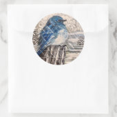 cold Mountain Bluebird Ronde Sticker (Tas)