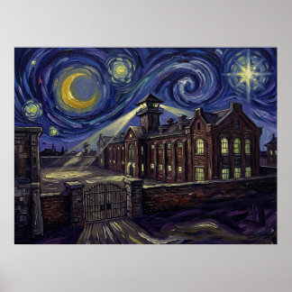 Cold Mountain Penitentiary Sterrennacht Cinematic  Poster