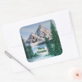 Cold Mountain Vierkante Sticker (Envelop)