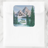 Cold Mountain Vierkante Sticker (Tas)