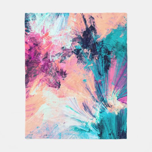 Cold multicolor beautiful futuristic pattern. Abst Fleece Deken (Voorkant)