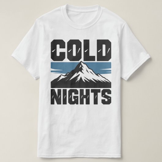 Cold Nights Christmas Tee T-shirt (Design voorkant)