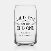 Cold One 50ste verjaardag Blikvorm Glas (Voorkant)