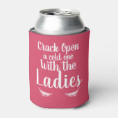 Cold One met de dames wimpers | Gepersonaliseerd Blikjeskoeler (Blikje Voorkant)
