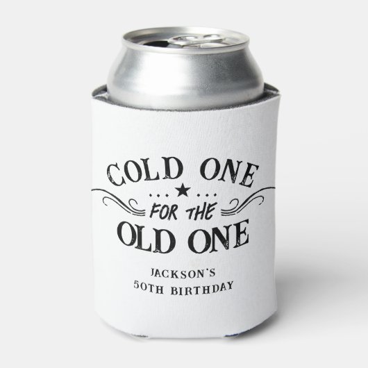 Cold One voor de Old One 50th Birthday Cooler (Blikje Voorkant)