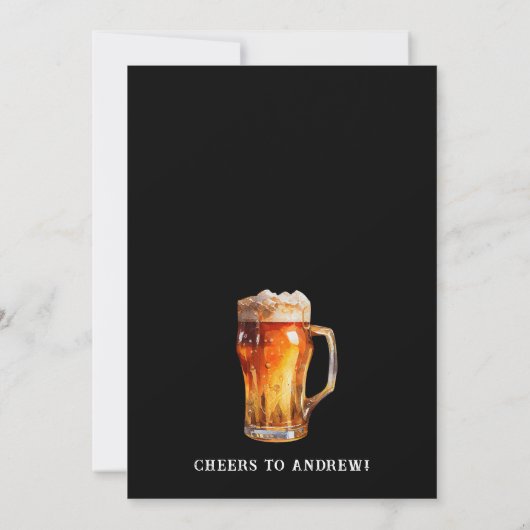 Cold One with the Old One Beer 40th Kaart (Achterkant)