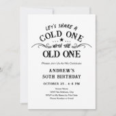 Cold One with the Old One Beer Adult Birthday Kaart (Voorkant)
