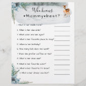 Cold Outside Winter Animals Baby shower Wie weet Flyer (Voorkant)