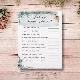 Cold Outside Winter Animals Baby shower Wie weet Flyer