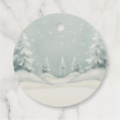 Cold Outside Winter Gender Neutral Baby Shower Bedankjes Labels (Achterkant)