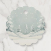 Cold Outside Winter Gender Neutral Baby Shower Bedankjes Labels (Achterkant)