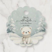 Cold Outside Winter Gender Neutral Baby Shower Bedankjes Labels (Voorkant)